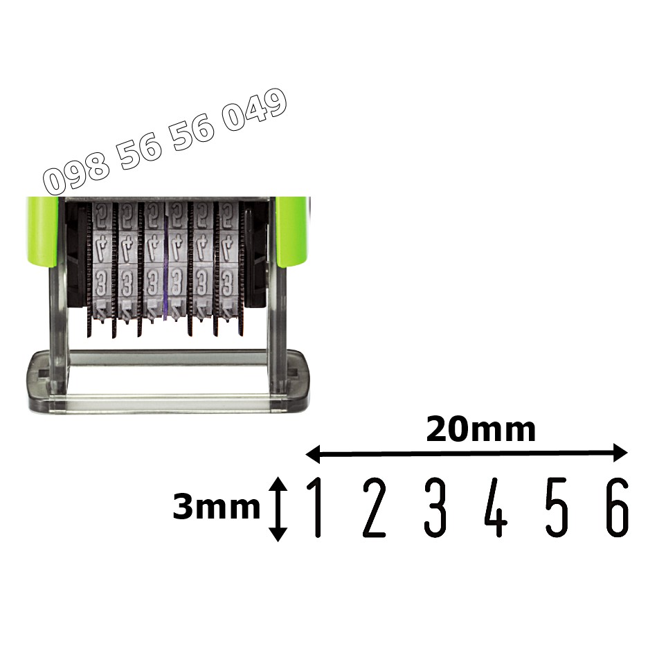 Dấu Đóng Số Shiny PET-309 [ 6 Số / Numbering Stamp ]