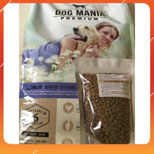 Thức ăn cho chó Dog Mania  túi 1kg - giảm mùi hôi của phân, nguyên liệu cao cấp