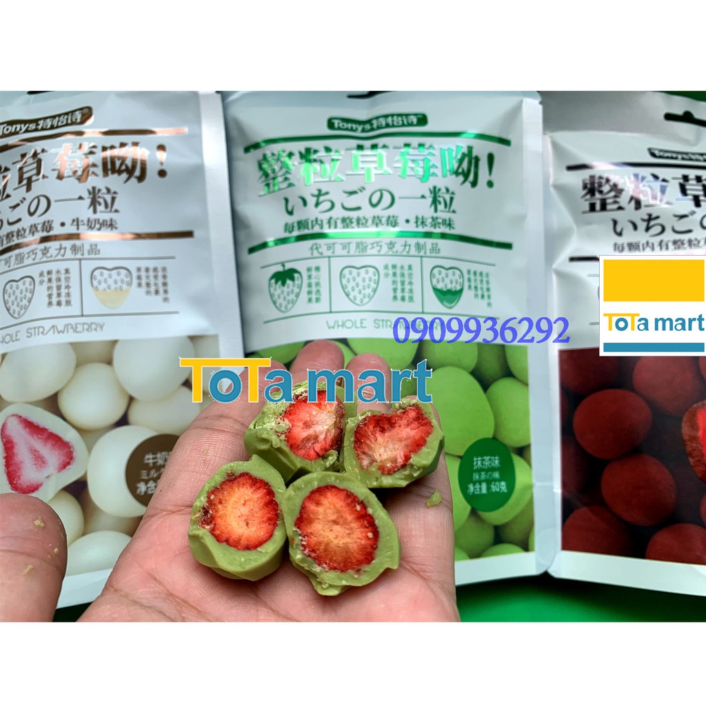 Socola bọc dâu 60g. NSX: 04/2021.