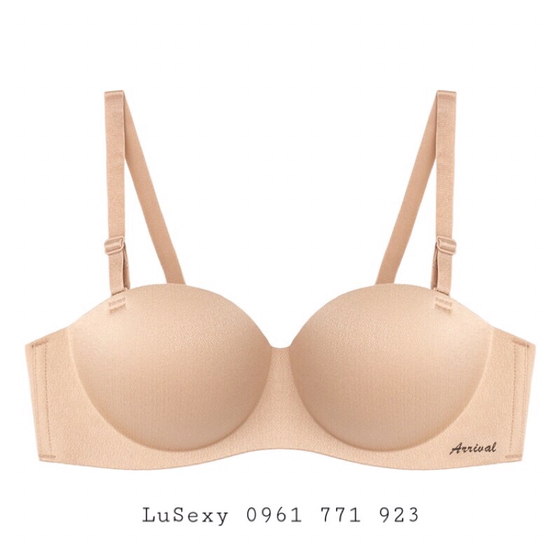 ÁO NGỰC cúp ngang Cao Cấp - Áo lót su đúc không gọng quả ngang màu da màu đen màu đỏ