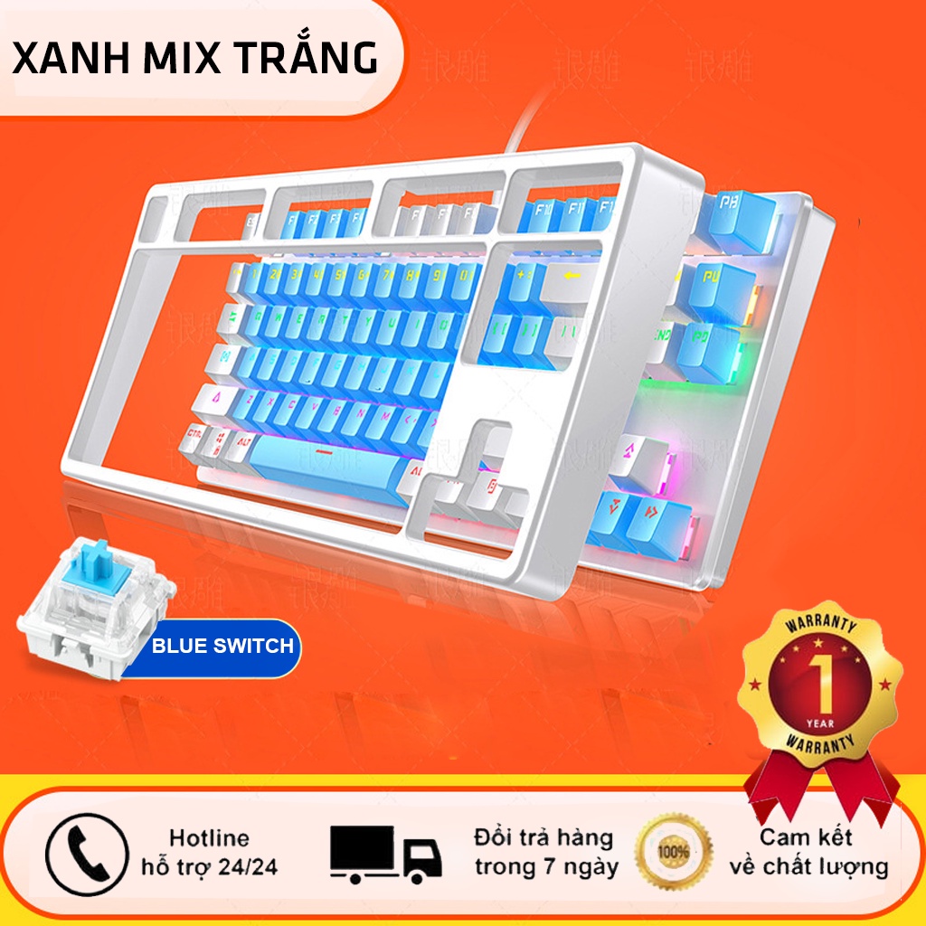 [ BÁN CHẠY ] Bàn Phím Cơ Gaming K400 Chống Nước, Tích Hợp Đèn Led Đồi 10 Chế Độ Nháy Bảo Hành 12 Tháng