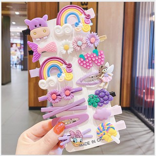 Set 14 kẹp tóc sắc màu cho bé gái