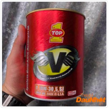 Dầu nhớt TOP 1 Super V 10w30 800ml (lon hồng) cho xe ga