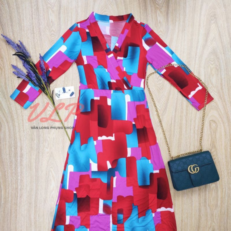 [THANH LÝ] Maxi phối màu sành điệu