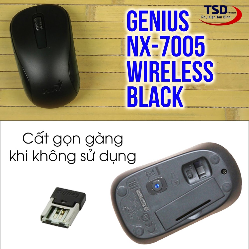 Chuột không dây Genius NX 7000 / NX 7005 chính hãng tặng kèm pin