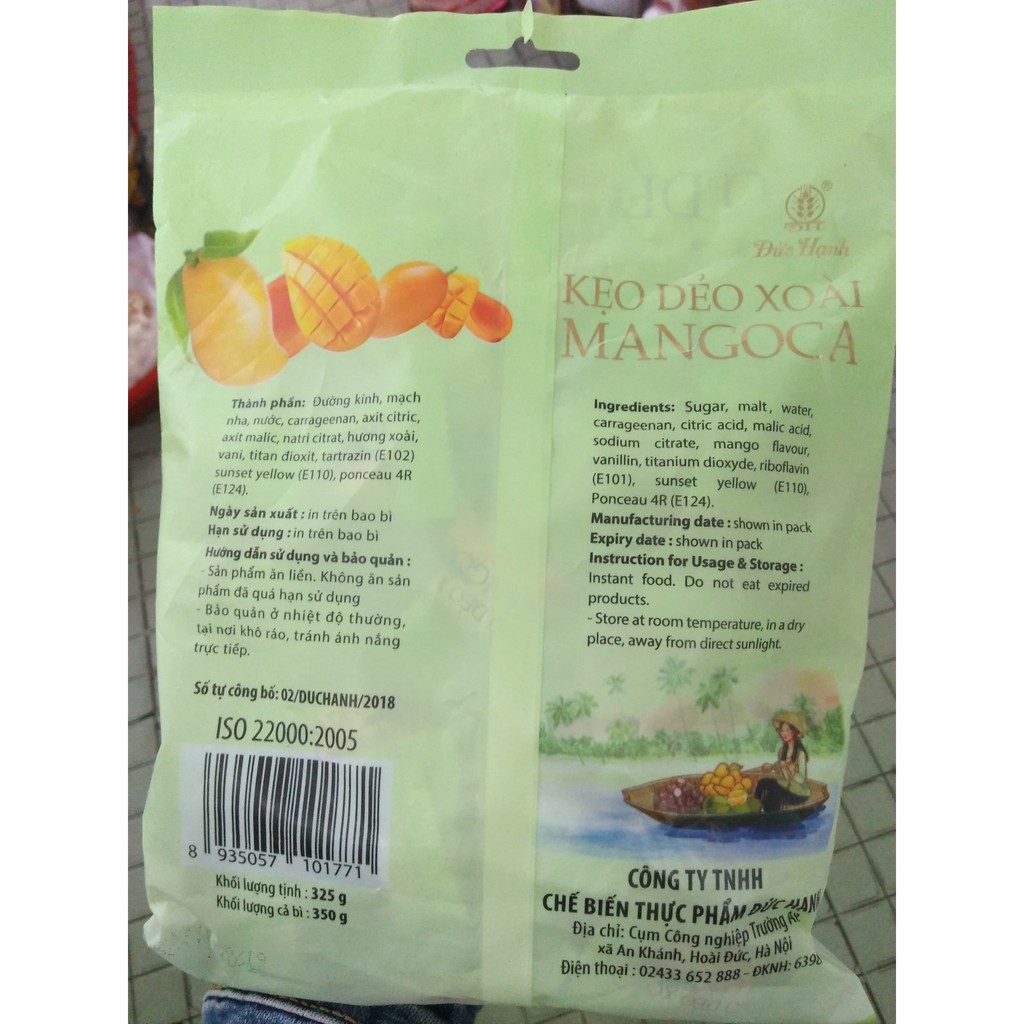 Kẹo dẻo xoài Mangoca Đức Hạnh (gói 350g)