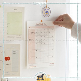 Tập 30 Note A5 Basic Planner Giấy Note Ghi Chú Cute Dễ Thương Trang Trí Bullet Journal - Tiệm Ngựa Gỗ