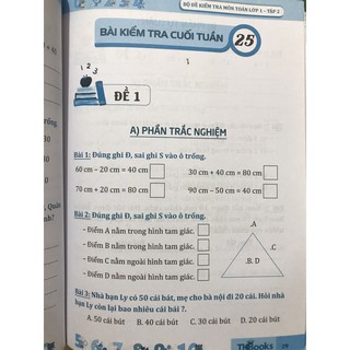 Bộ Đề Kiểm Tra Môn Toán Lớp 1 (Tập 1-2)