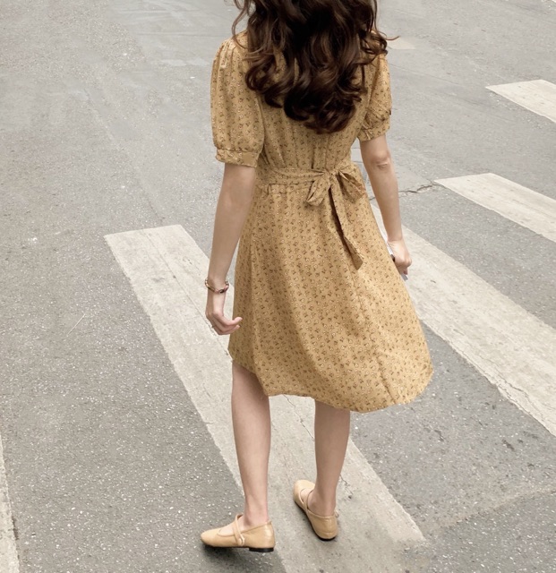 [Mã FAGREEN1505 giảm 10% tối đa 30K đơn 99K] Váy hoa nhí thắt nơ sau | BigBuy360 - bigbuy360.vn