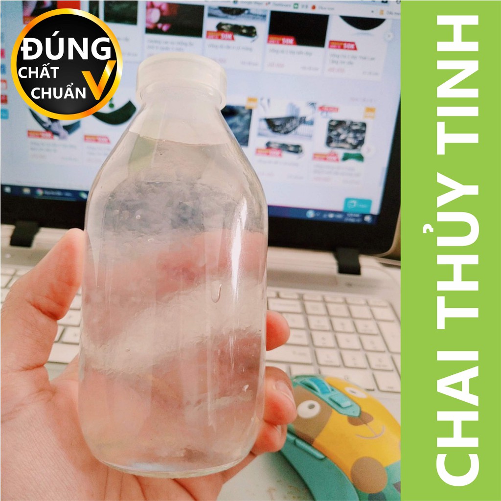 HŨ CHAI LỌ THỦY TINH 300ML NẮP NHỰA ĐỰNG NƯỚC ÉP SINH TỐ TRÀ SỮA CAFE NGŨ CỐC CÁM GẠO DẦU DỪA CÁC LOẠI HẠT QUÀ TẶNG