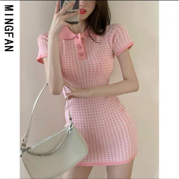 Váy len ziczac cài cúc cổ 2 màu mới (kèm ảnh thật,video) | BigBuy360 - bigbuy360.vn