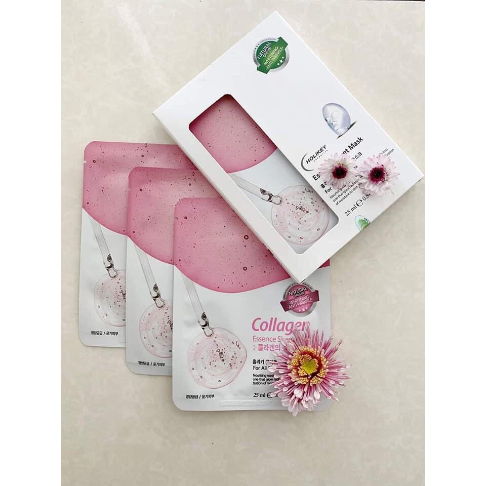 [Lẻ 1 Miếng] Mặt nạ Collagen - Mặt nạ giấy chiết xuất từ Collagen Làm Căng và Trắng Da HOLIKEY Hàn Quốc 25ml | Thế Giới Skin Care