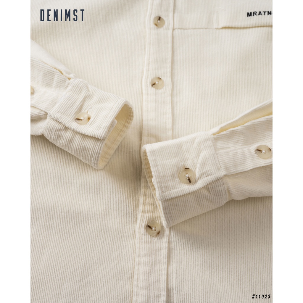 Áo Sơ Mi Nam Cao Cấp DENIMST 11023 Chất Nhung Tăm Dáng Suông
