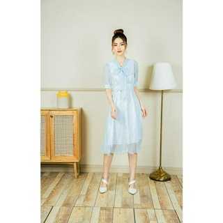 Váy HT cổ nơ xòe rủ CCHAT