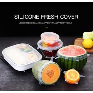 Set 6 nắp silicone đậy bảo quản thực phẩm tiện dụng
