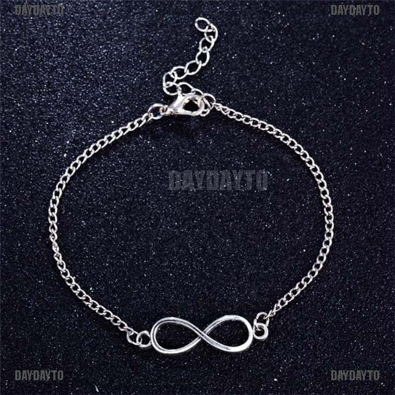 Vòng Tay May Mắn Mạ Bạc Hình Số 8 Cho Nam Và Nữ