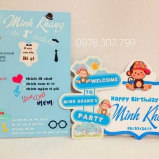 Tên để bàn và chibi ghép ảnh bé