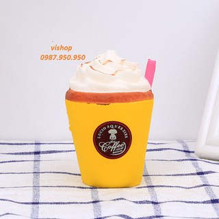 SquiShy kem coffee có ống hút