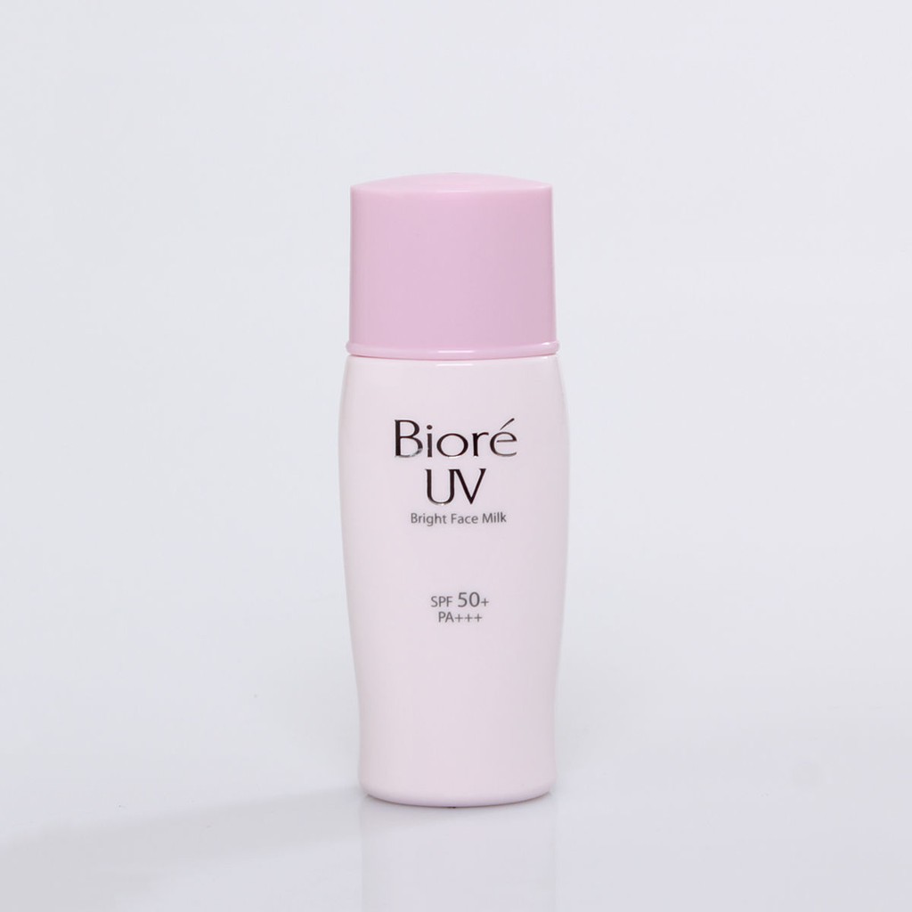 Kem chống nắng biore màu hồng Bioré UV Bright Face Milk