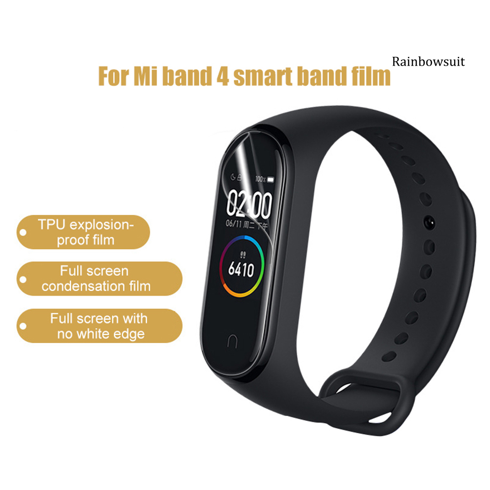 Set 2 Kính Cường Lực Bảo Vệ Toàn Màn Hình Chống Bám Vân Tay Cho Xiaomi Mi Band 4