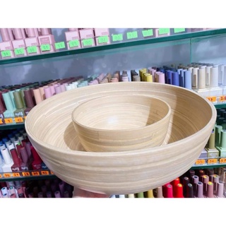 Bộ chậu ngâm chân, ngâm tay bằng tre làm nail , spa - lexia.33