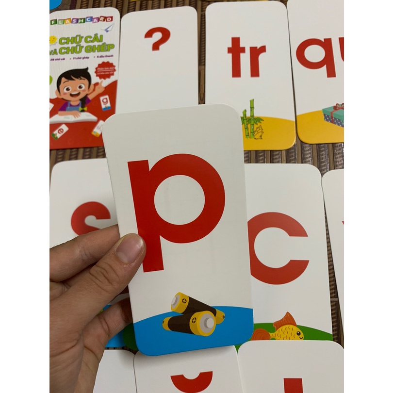 Bộ Thẻ Đánh Vần Flashcard 42 Thẻ Chữ Cái Và Chữ Ghép Đánh Vần Tiếng Việt Cho Bé