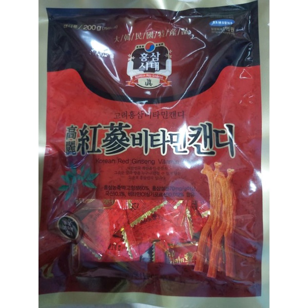 Kẹo hồng sâm vitamin  hàn quốc 200g
