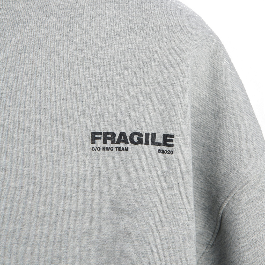 Fragile heather gray hoodie - ảnh sản phẩm 4