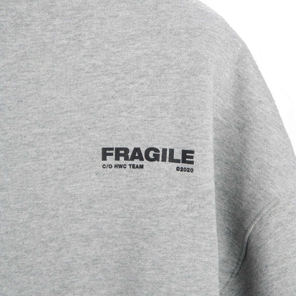 'Fragile' Heather Gray Hoodie