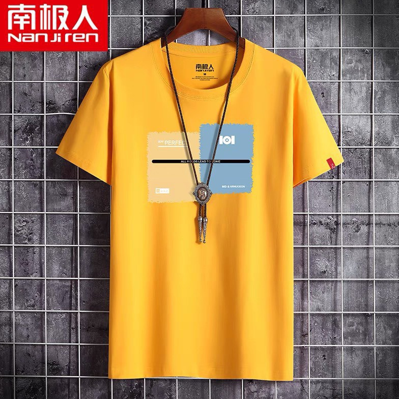 Áo Thun Nam Cổ Tròn T&L Store, Áo Thun Nam Tay Ngắn Thoáng Mát Cao Cấp Thời Trang Hàn Quốc Màu Vàng - Đen - Trắng M02