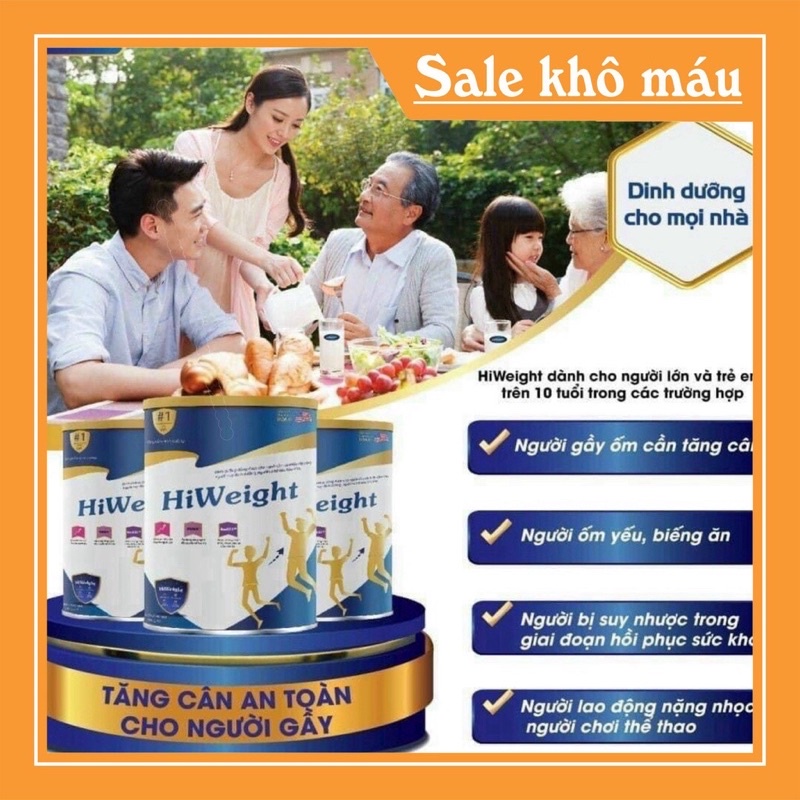 Combo 2 lon sữa tăng cân Hiwegh cho người gầy hộp 650g