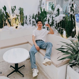 Quần Jean OAO ống rộng xanh trơn