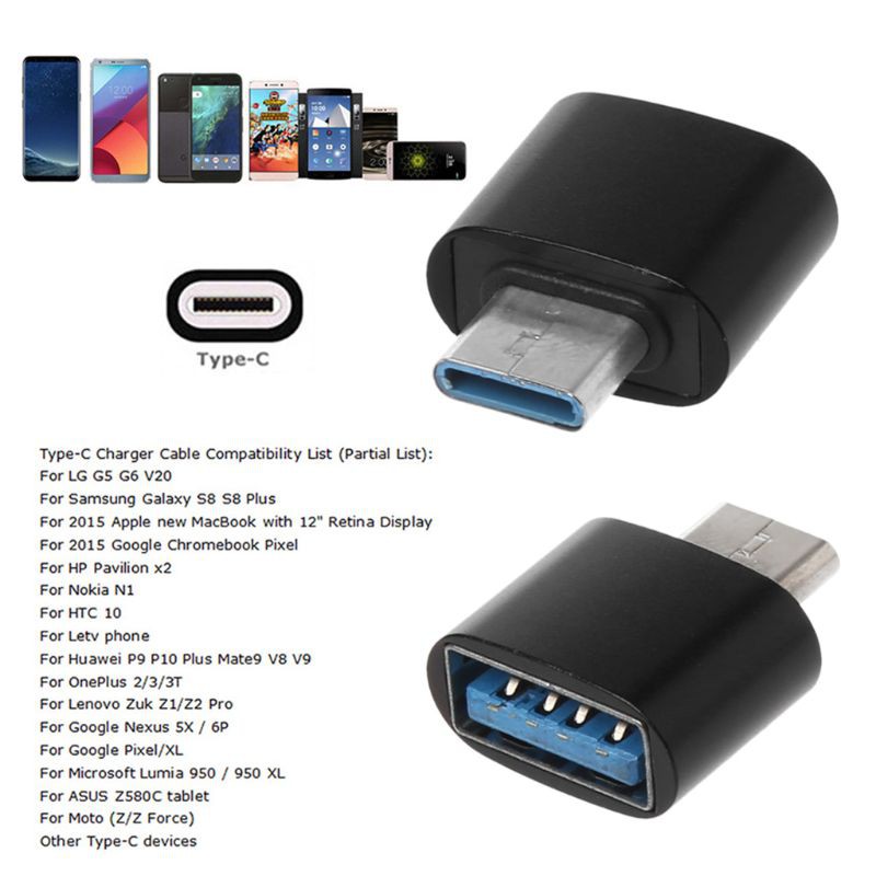 Bộ Chuyển Đổi Dữ Liệu Usb C 3.1 Type C Male Sang Usb 2.0 Cho Samsung S9 S8 Note 9 / 8 Huawei Mate 20 / 10 / 9 P20 P10 P9 Xiaomi 5 / 6 / 8 Mix