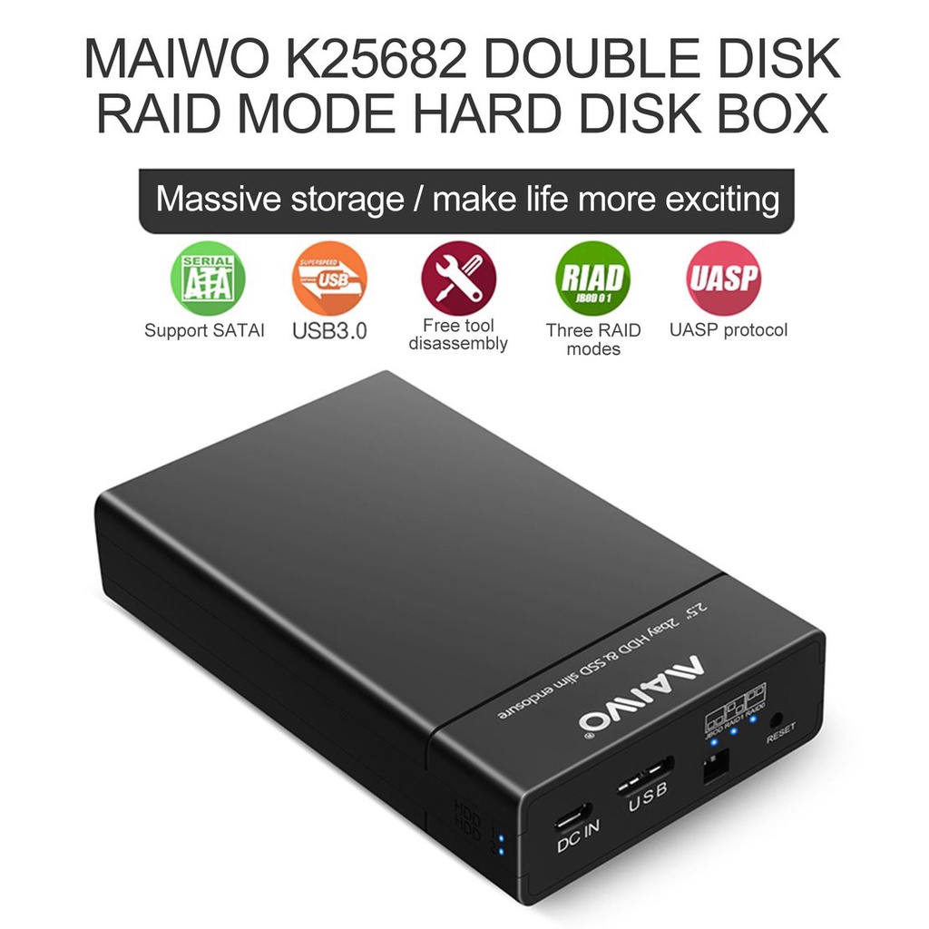Ổ Cứng Ngoài K25682 Dual Bay Hdd Ssd Usb 3.0 | BigBuy360 - bigbuy360.vn