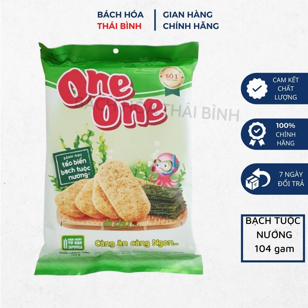 Bánh Gạo ONEONE vị tảo biển bạch tuộc nướng gói 104g