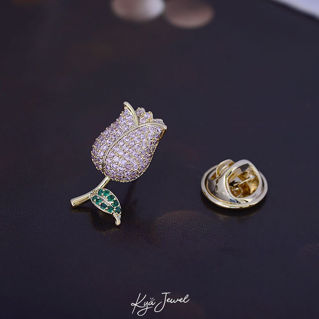 Pin Cài áo Kya Jewel hoa tulip