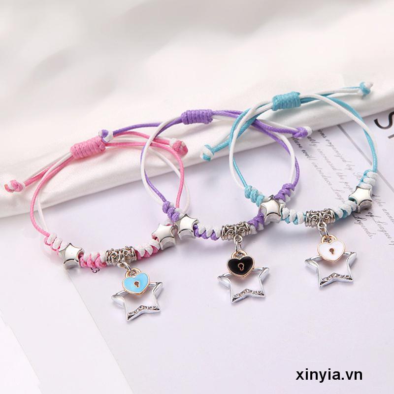 Set 3 Vòng Tay May Mắn Dạ Quang Mặt Trăng / Hoa Thời Trang Cho Cặp Đôi