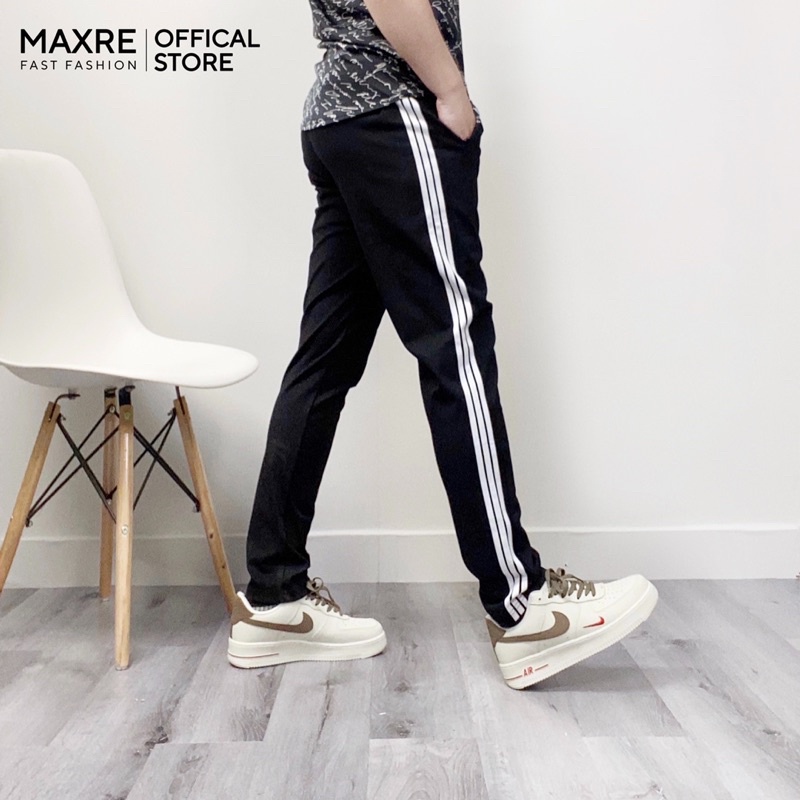 Quần thể thao 3 sọc unisex ống suông co giãn 4 chiều, có bigsize MRQ006B
