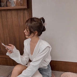 Kẹp tóc gắp chéo nhám màu trong