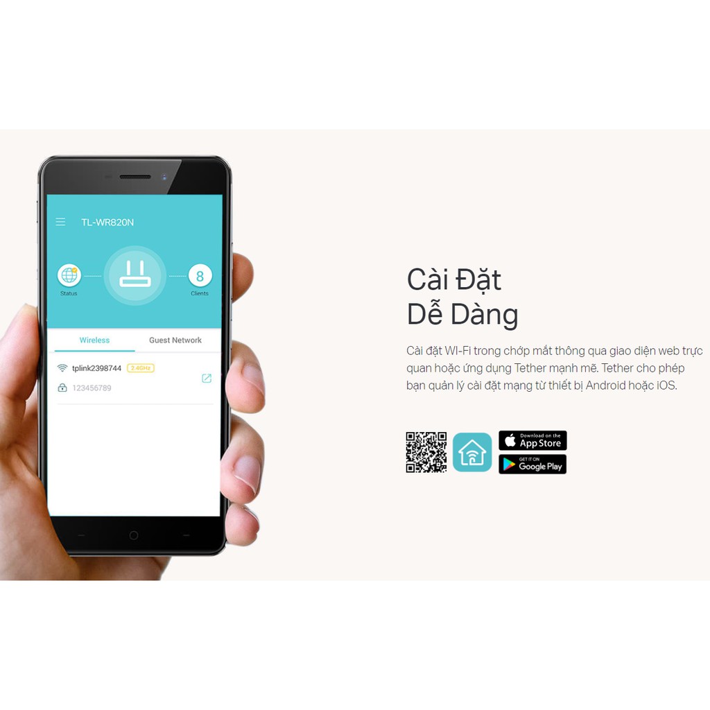 (Hàng Chính Hãng) Bộ phát WiFi Chuẩn N Tốc Độ 300Mbps TP-LINK TL-WR820N (Version 2020) - Bảo Hành 2 Năm Đổi Mới