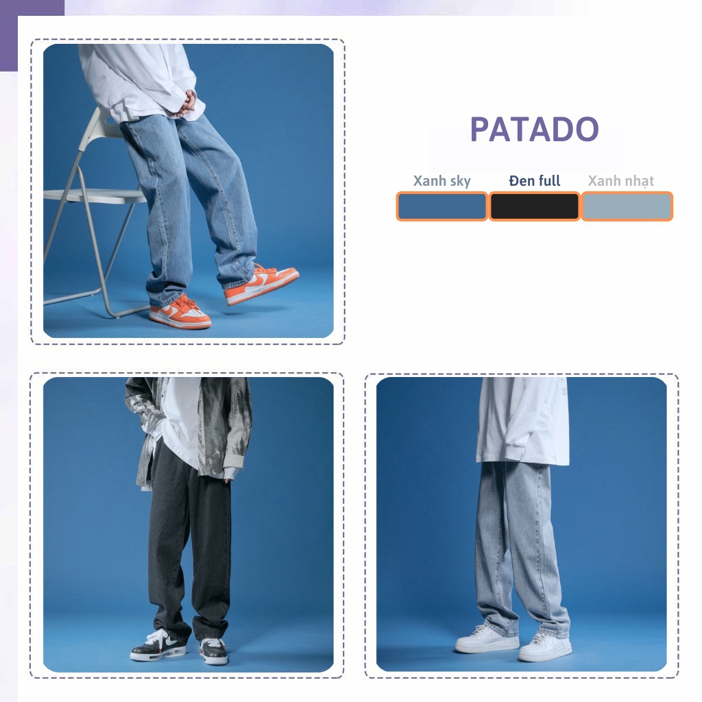 Quần Jean nam ống rộng quần bò baggy suông đứng nam nữ SR01 style hàn quốc 2022 | BigBuy360 - bigbuy360.vn