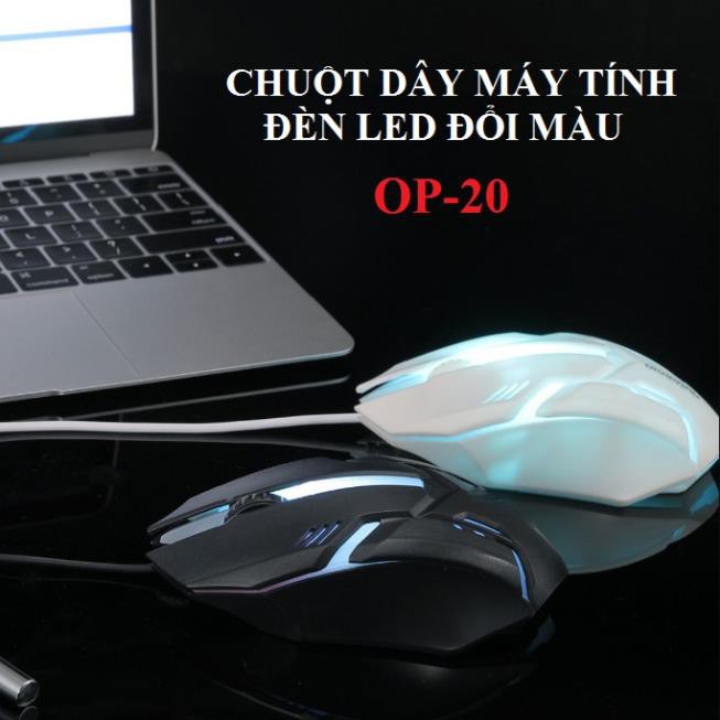 [ MUA LẺ GIÁ SỈ ]  CHUỘT DÂY GAME THỦ DIVIPARD OP-20 LED ĐỔI MÀU