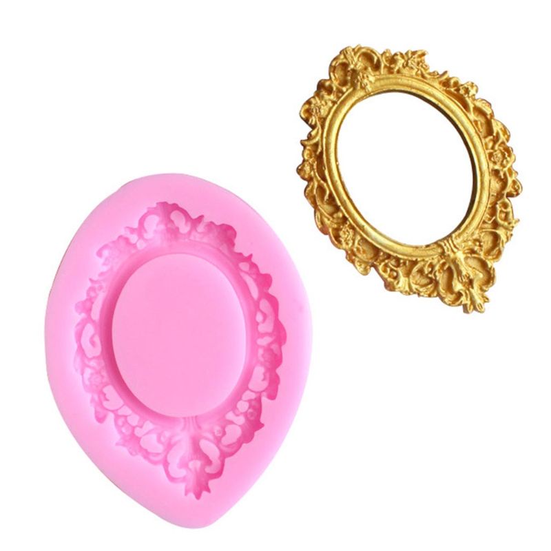 Bộ 4 Khuôn Silicone Làm Bánh Cupcake Hình Khung Gương