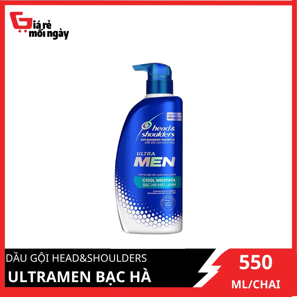 Dầu gội Head&Shoulders Ultramen Bạc hà 550ml
