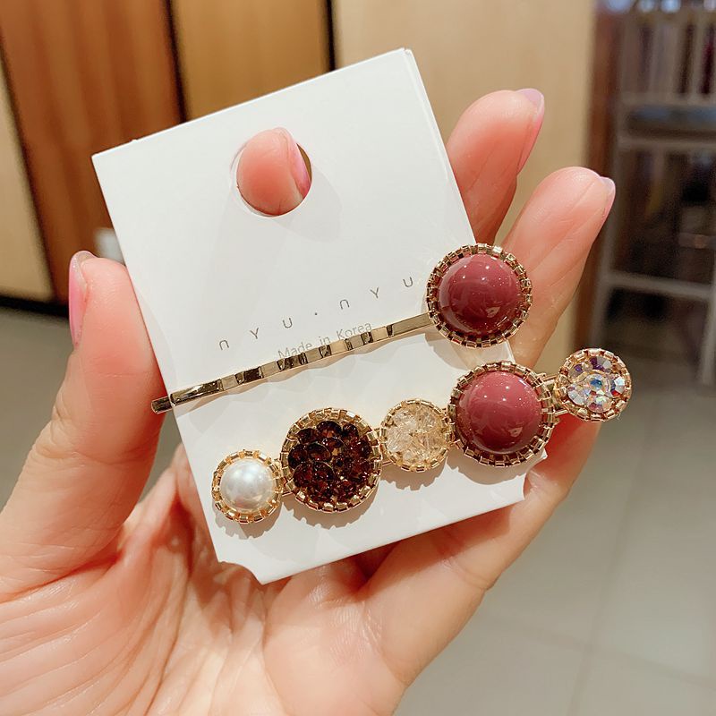 Set kẹp mái phong cách Hàn Quốc A6028 - Kẹp tóc đính hạt nhiều mẫu