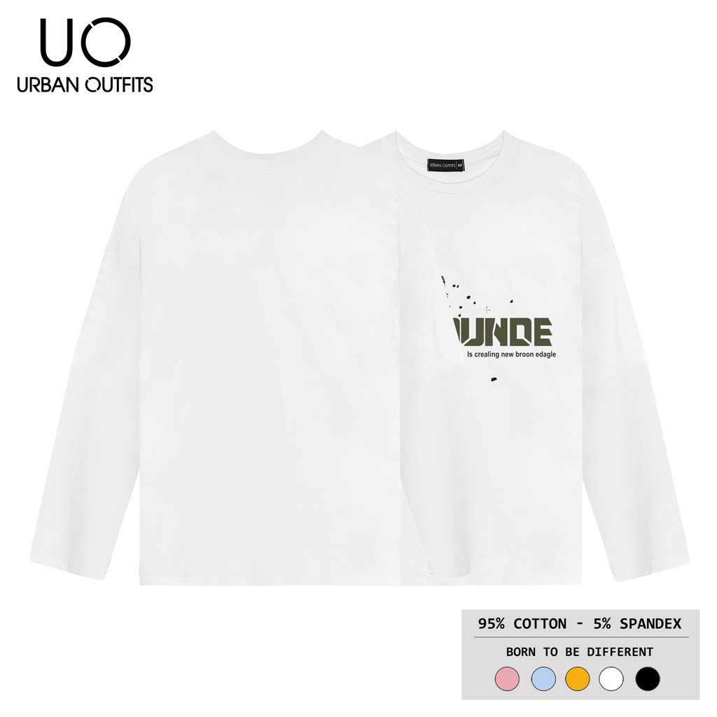 Hàng OUTLET 2 Màu TDO11 Áo Thun Tay Dài Nam Nữ Form Rộng URBAN OUTFITS In RESOUNDE 100 Cotton 4 Chiều | BigBuy360 - bigbuy360.vn