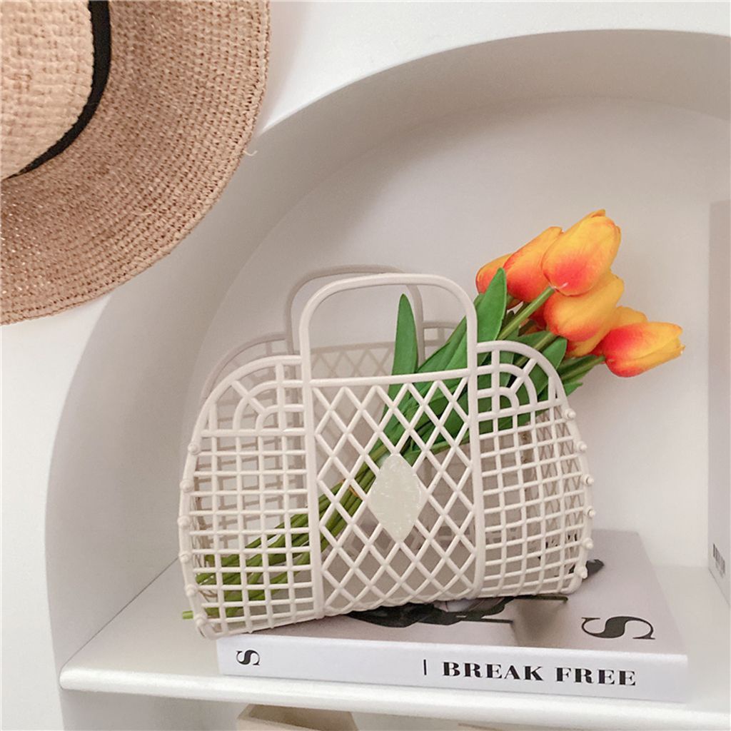 Giỏ đựng đồ bằng nhựa PC dạng lưới nhiều màu có thể gấp gọn tiện dụng cho nhà tắm