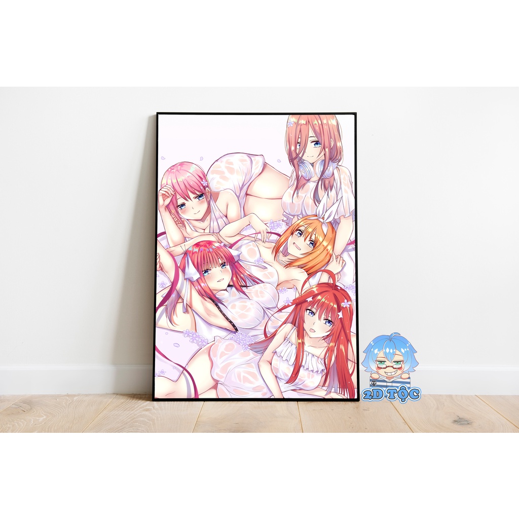 ẢNH POSTER A3 CHẤT LƯỢNG CHUẨN NAKANO NINO (12) ANIME NHÀ CÓ 5 NÀNG DÂU – TRANH DÁN TƯỜNG 2D TỘC SHOP