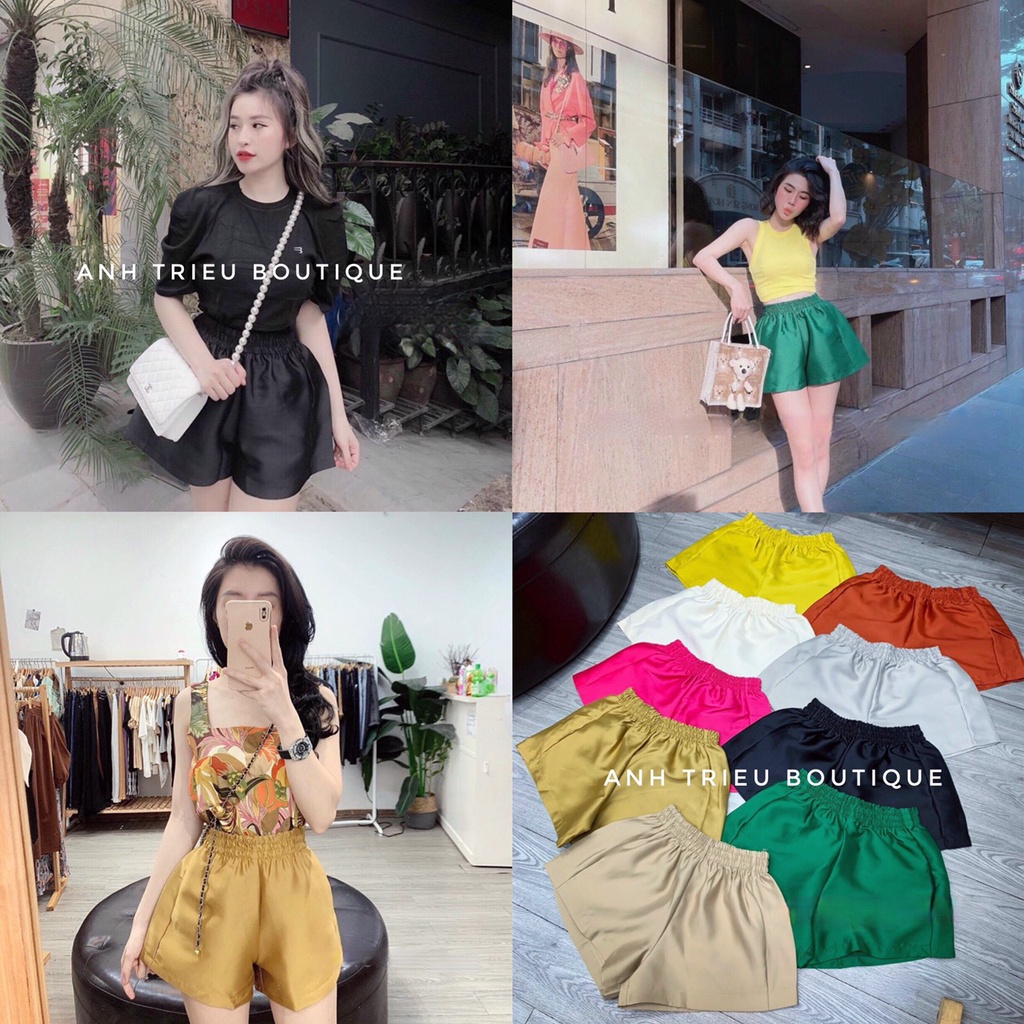 Quần Sooc Phồng Nữ Cạp Chun Quảng Châu Cao Cấp Nhất