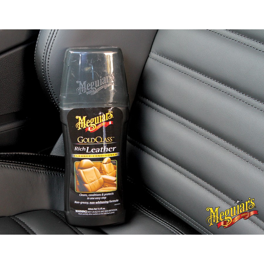 Meguiar's Gel dưỡng & bảo vệ chuyên sâu nội thất da ô tô dòng Gold Class - Gold Class Rich Leather 3in1, G17914, 400ml